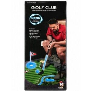 GoodlySports Neon Glow in the Dark Toilet Golf Putting Game Set New in Box